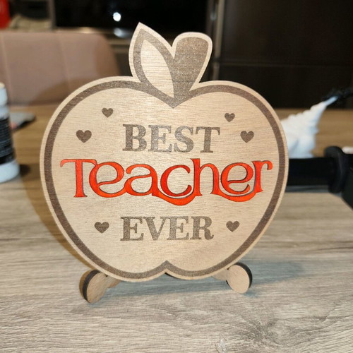 Wooden handmade decorative stand Best Teacher Ever new