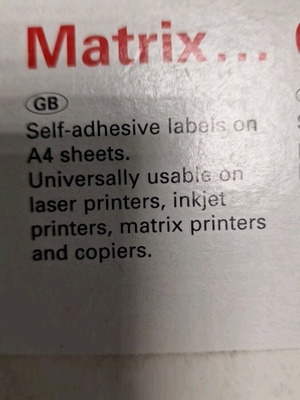 Labels for CD/DVD new