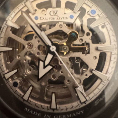 Carl von Zeyten skeleton automatic watch like new