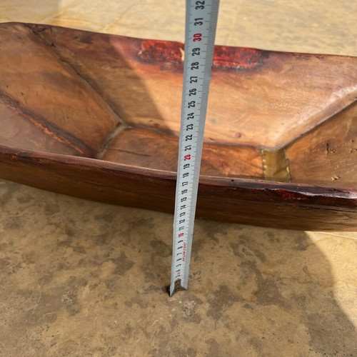 Vintage wooden clothes trough used from single tree trunk