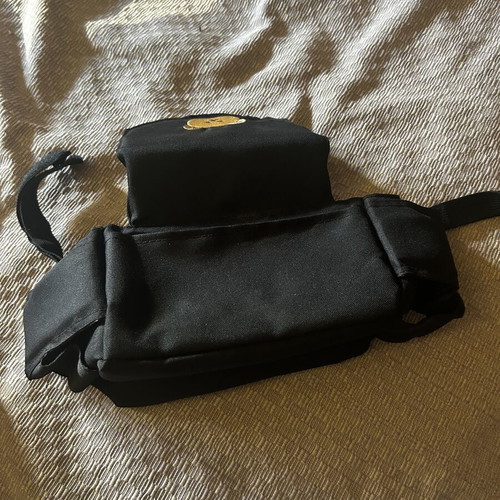 Stroller organizer like new with teddy bear, black, Velcro attachment