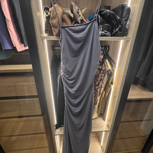 Pull and Bear dress size M polyester like new, petrol gray