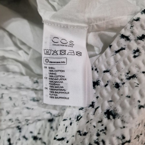 COS midi cotton skirt black and white size S new