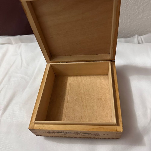 Wooden square decorative box like new