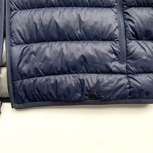 EDDIE BAUER Men's Sleeveless Blue Goose Down Jacket Lightweight - Goose Down ULTRALIGHT - Size L