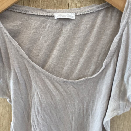American Vintage organic cotton fitted grey T-shirt size M like new