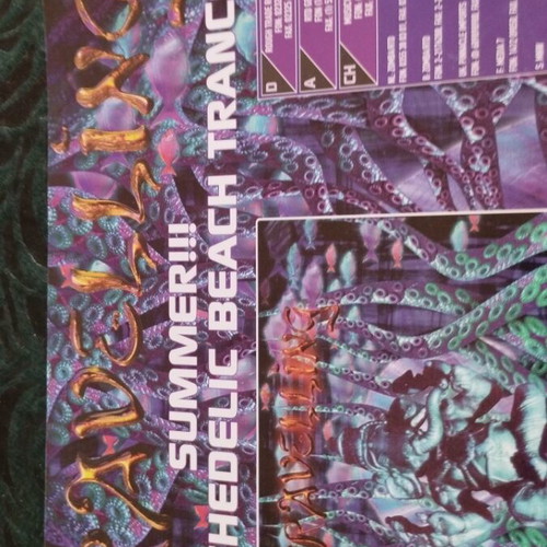 Traveling Psychedelic Beach Trance Promo Poster refurbished, approx 25x20 cm