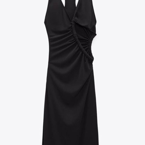 princess polly baby blue dress Lovely Strapless Sweetheart Ruffle Short Black Bridesmaid Dress – 27dress main image 1