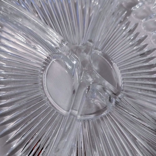 Vintage crystal serving platter 4 sections like new for appetizers and nuts