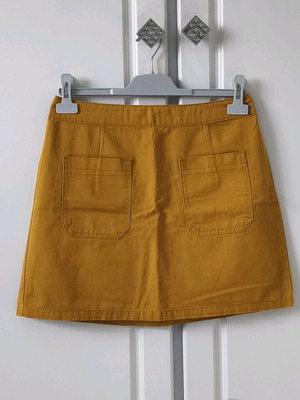Mini denim skirt Stradivarius golden brown, size 38, like new