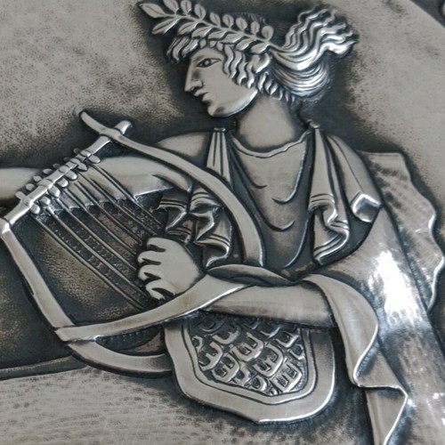 God Apollo wall collectible silver plaque 999/1000 new