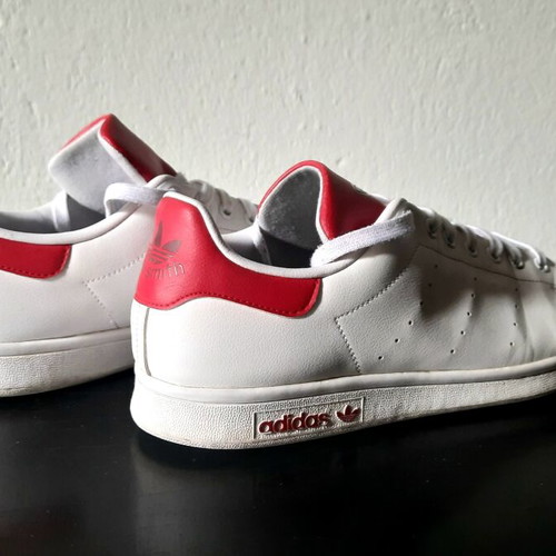 Adidas Stan Smith sneakers white/red size 46 like new