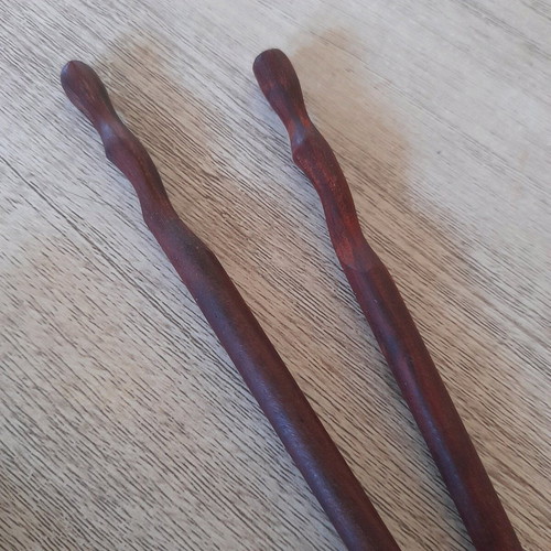 Handmade wooden chopsticks with woven bamboo case new