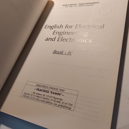 English for Electrical Engineering and Electronics book like new