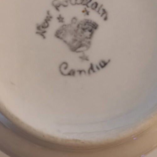 Porcelain cups used, set of 7 New porcelain Candia