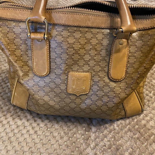 Celine vintage auth handbag used, beige