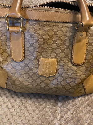 Celine vintage auth handbag used, beige