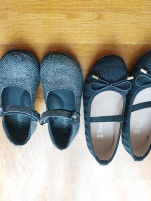 Girls' ballerinas new, two pairs including black