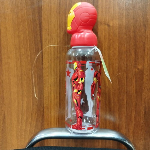Ironman water bottle with 3D cap, new
