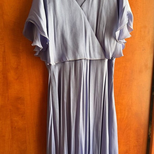 Lilac midi dress plus-size like new by Vagias for wedding or christening