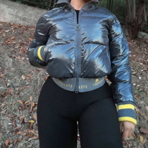 Adidas Stella McCartney puffer jacket gray used