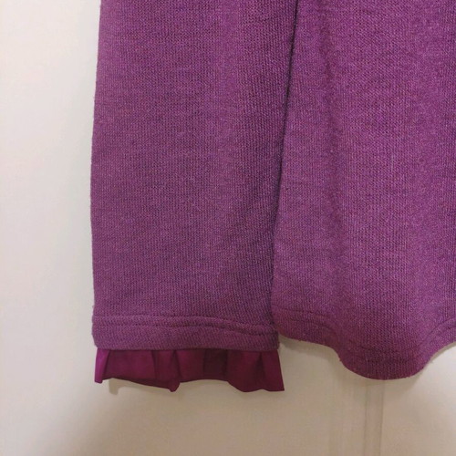 Bill Cost purple long-sleeve blouse with ruffles like new