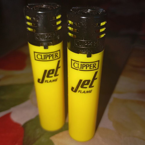 Clipper Jet Flame lighters new, pack of two, refillable, windproof