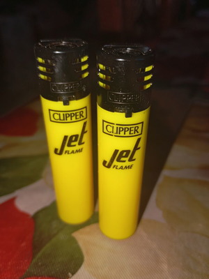 Clipper Jet Flame lighters new, pack of two, refillable, windproof