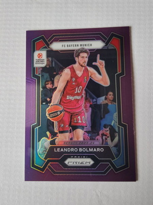 2023-24 Panini-Prizm Euroleague Basketball Leandro Bolmaro Purple Prizm 25/99 #106