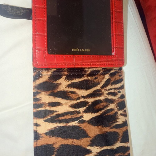 Estée Lauder Compact Mirror Limited Edition with Leopard and Croco Case