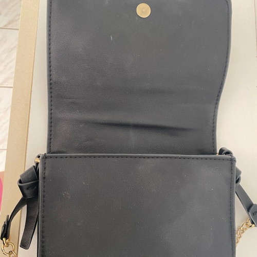 Zara crossbody bag used, black with gold chain