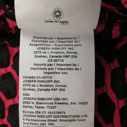 Joseph Ribkoff blouse size M like new, pink and black with collar and pockets