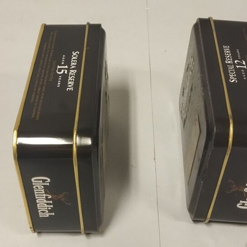 Glenfiddich metal boxes used, set of 2 pieces