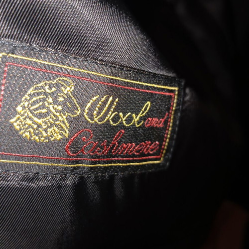 Carlo Casalini classic black wool overcoat size 50 like new