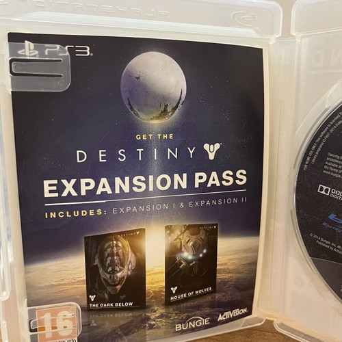 Destiny PS3 game used with booklet and worn case