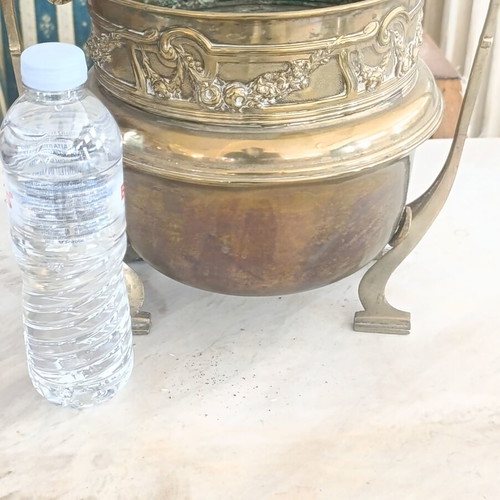 Cash-Pot copper Art Nouveau cache-pot used, circa 1900