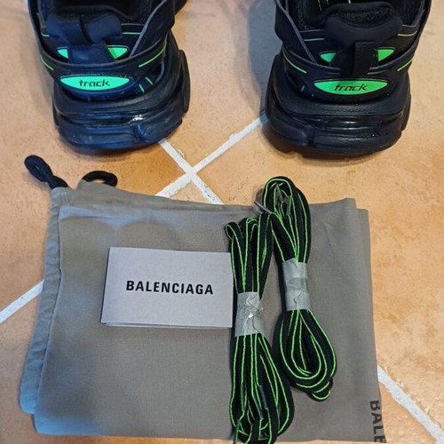 Balenciaga Track sneakers, green and black, size 38 EU