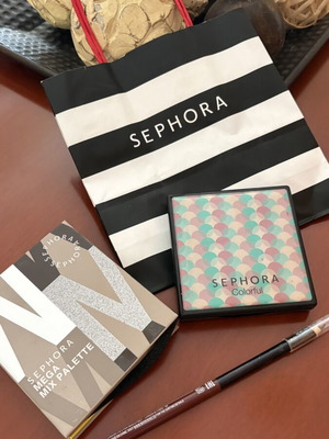 Sephora παλέτες ματιών 2 και μολύβι χειλιών Brandy Wine