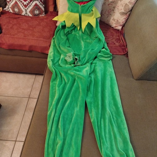 Disneyland Kermit the Frog onesie XS/S like new, green fleece