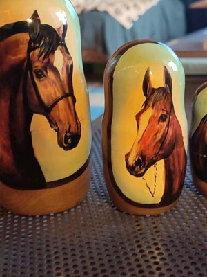 Babushka doll with horse design like new