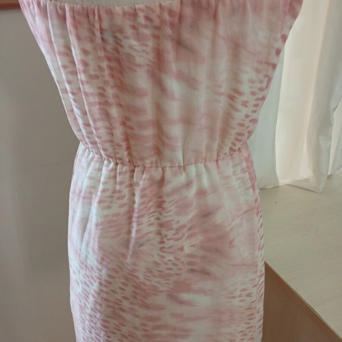 Bershka Strapless Dress Large, Lined, Like New, Beige Pink