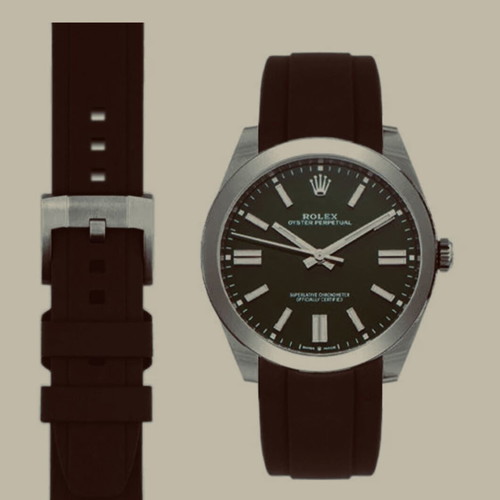 Everest Rubber Strap for Rolex Oyster Perpetual 41mm like new