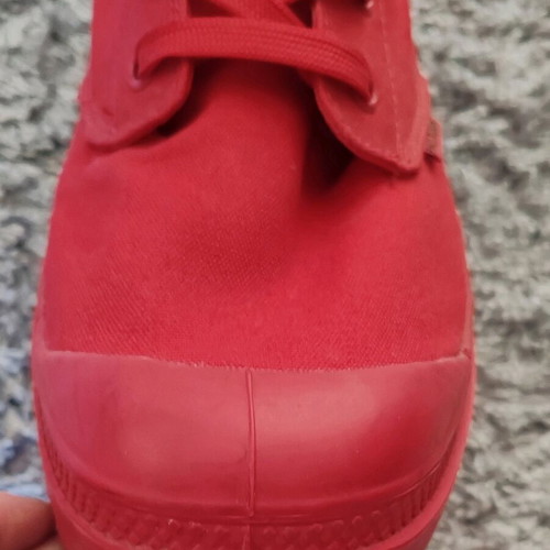 Palladium canvas boots like new, size 44, red