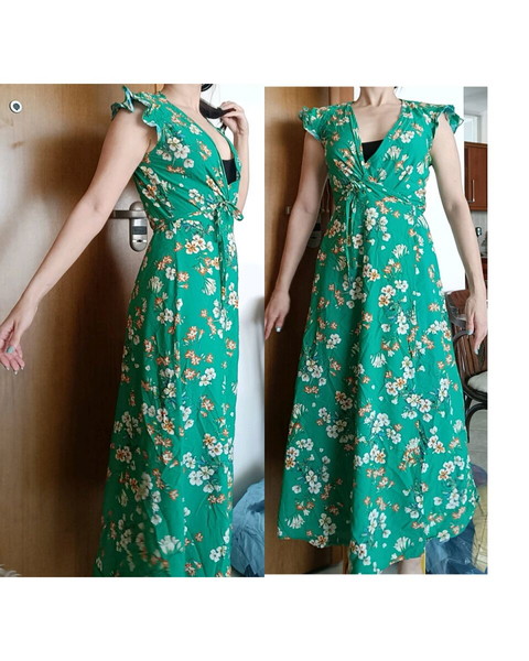 Rebecca blue ΡΥΘΜΊΖΕΙ,φόρεμα είναι ρυθμιζόμενο για small - medium πράσινο