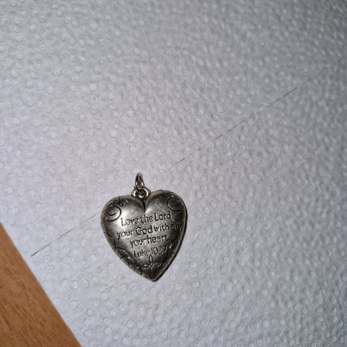 Fwo bead for necklace like new with engraving silver