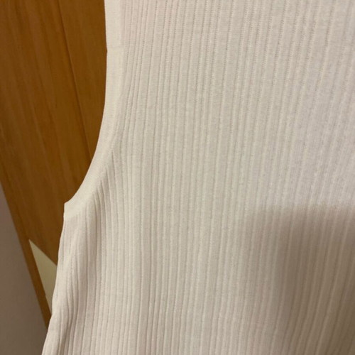 Zara λευκό αμάνικο πλεκτό καινούργιο, μέγεθος Large