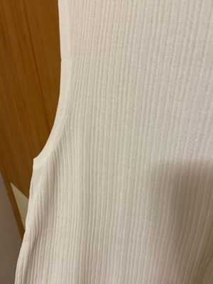 Zara λευκό αμάνικο πλεκτό καινούργιο, μέγεθος Large