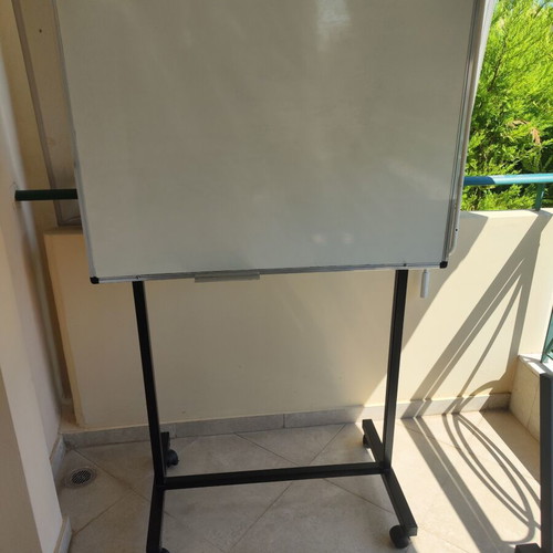 Marker board rotating with aluminum frame and wheels, like new