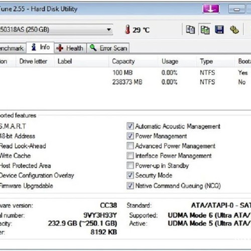 Seagate Barracuda ST3250318AS 3.5" 250 GB SATA hard drive used
