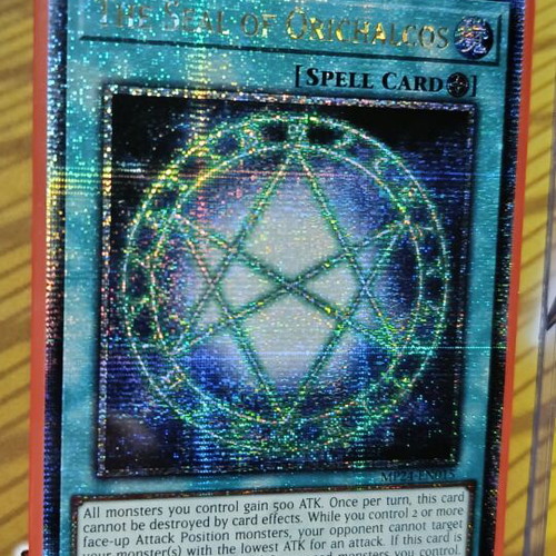 The Seal Of Orichalcos Yu-Gi-Oh! card like new with Ultra Pro sleeve and Top Loader